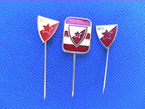 Estrella Roja (Crvena Zvezda) Club de Fútbol de Belgrado - Lote de 3 Insignias Pin - Imagen 4 de 10