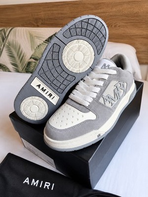  AMIRI Skel Top Low Grey EU 40 New In Box Luxury Designer Sneakers Suede Shoes