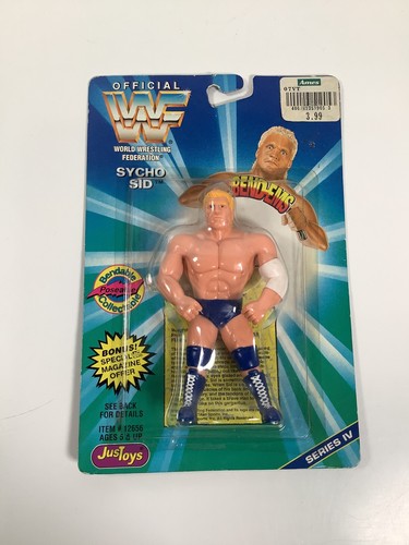 WWF Bend-ems Sycho Sid - sealed on card - WWE RARE...