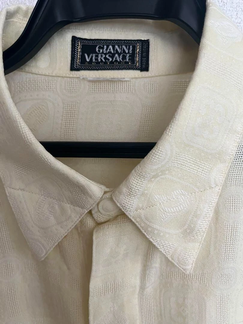 GIANNI VERSACE Vestito Camicia 48 Giallo Uomo