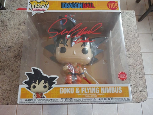 Sean Schemmel SIGNED Large Funko Pop Dragon Ball Z 1109 Goku & Flying Nimbus JSA