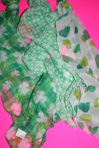 ST PATRICKS DAY SHAMROCK SCARF Set of 3-Infniti Wrap-Decor-Decoration*USA SELLER - Picture 4 of 10