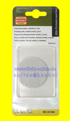 PROXXON 28666 Polierfilzscheibe Packung mit 2 Stück für PROXXON 28660 WP/E