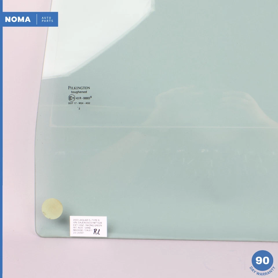 00-08 Jaguar S-Type X204 Puerta Trasera Izquierda Ventana Cristal XR8354260A11AC OEM Foto 3 de 4