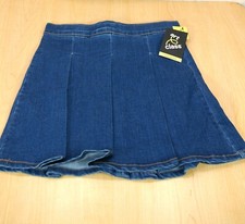 Art Class Girl's Medium Indigo Pleated Denim Skirt Size Large 10/12 NWTs