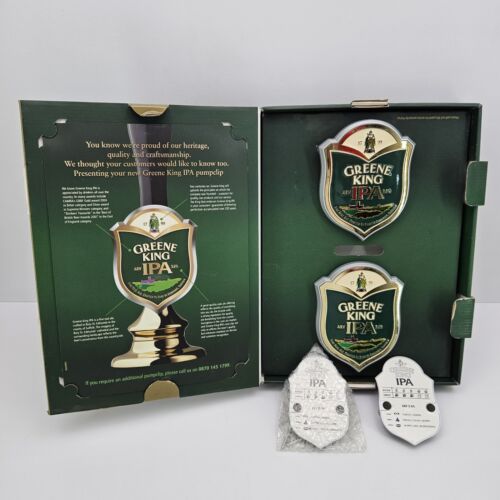 Pack double clip pompe Greene King IPA boîte de collection fine vraie bière - Photo 1/8
