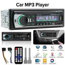 Single 1 DIN Car Stereo Radio Bluetooth MP3 Player AUX USB AM FM Audio Receiver