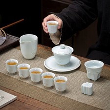 Gold-painted Kung Fu Tea Set, Light Luxury Chinese-style Household Tea Making