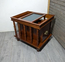 Vintage Powell Canterbury Style Mahogany Magazine Rack