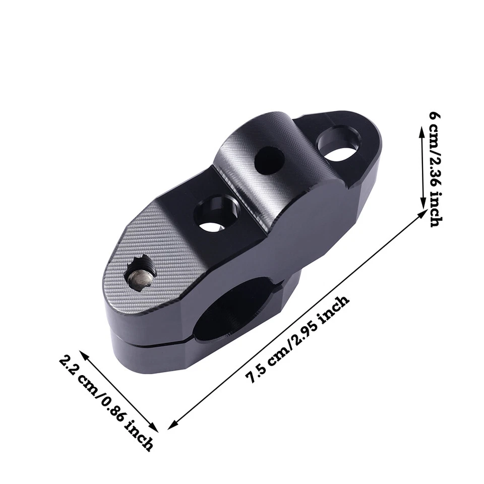 Abrazaderas de montaje de manillar desplazadas 22 mm 7/8" elevadores aptos para Moto Guzzi V7 2014-2019 Foto 3 de 4