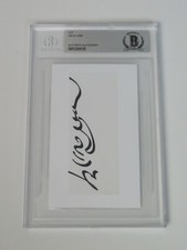 Tenzin Gyatso DALAI LAMA Signed Autograph Auto 3x5 Index Card Cut Slab JSA BAS