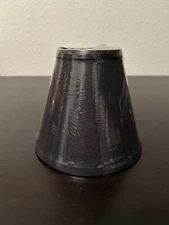 Chandelier Small Fabric Lamp Shade Bell 5"x 3”x 6" clip-on Black w/White lining