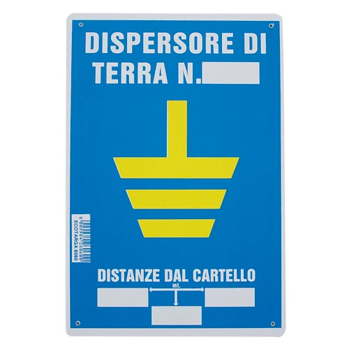 cartello di dispersore di terra - Foto 1 di 1