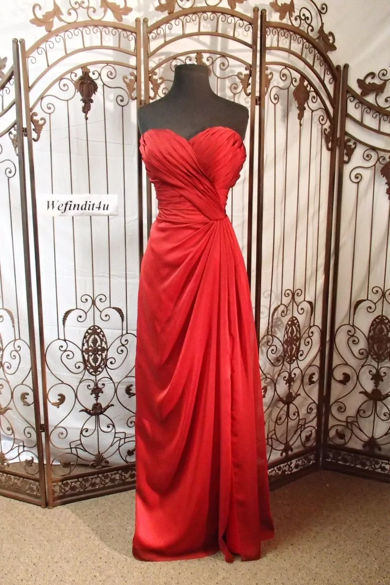 V410 BELSOIE L184003 NEW RED SZ 14 215 3147 V107 BRIDESMAID FORMAL GOWN DRESS
