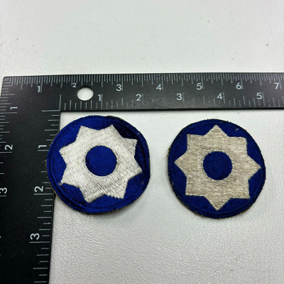 Vtg Kinda Rough US Army 8TH SERVICE COMMAND UNIT Patch Lot of 2 Patches ...