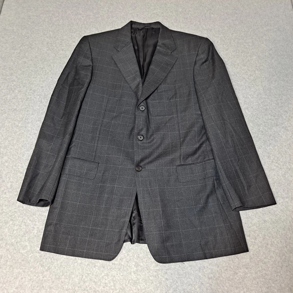 Blazer Homme Hickey Freeman - Taille 44R, Laine 100%, Gris Taupe - Occasion Très Bon état