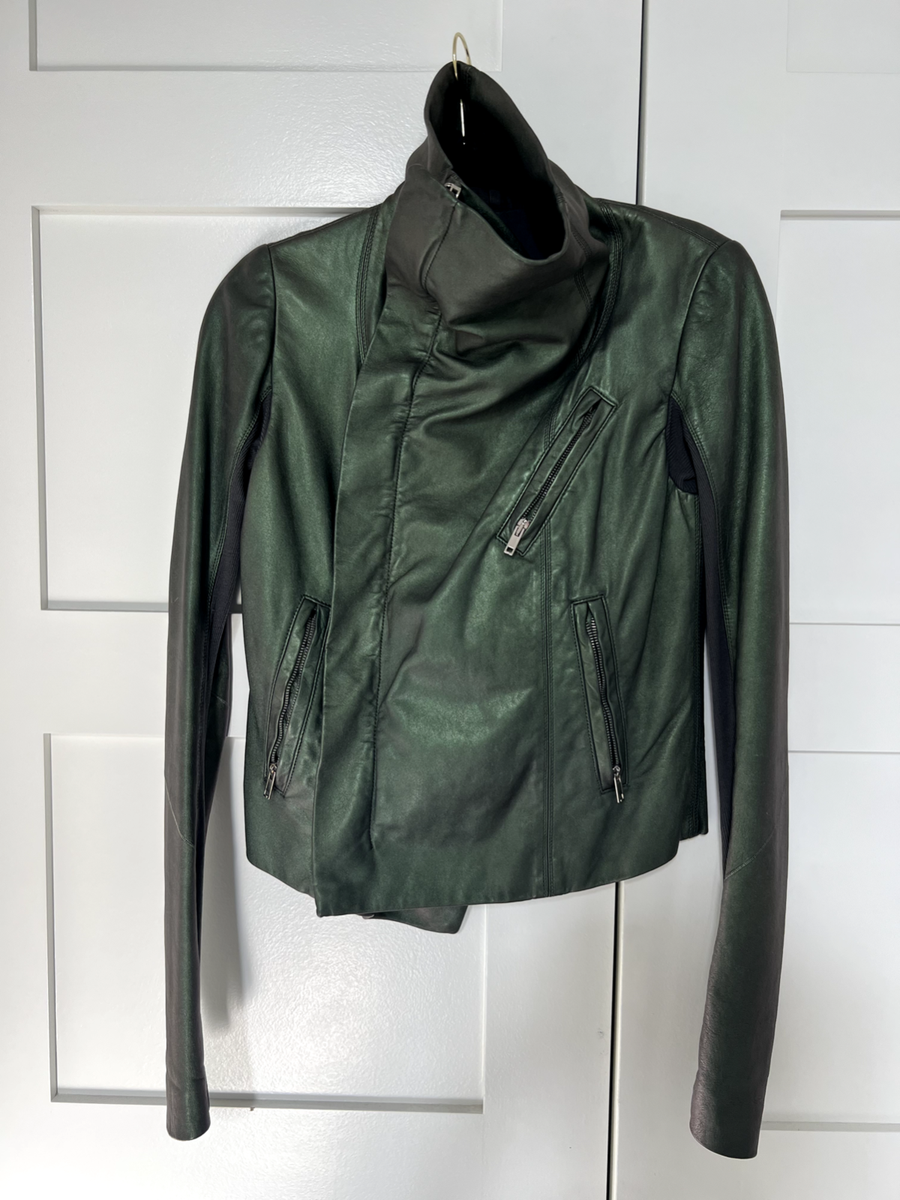Rick Owens lamb moto jacket US size 10 IT 40 | eBay