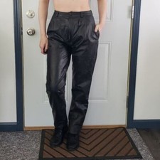 90s Black Leather Biker Pants - Need Minor Repairs