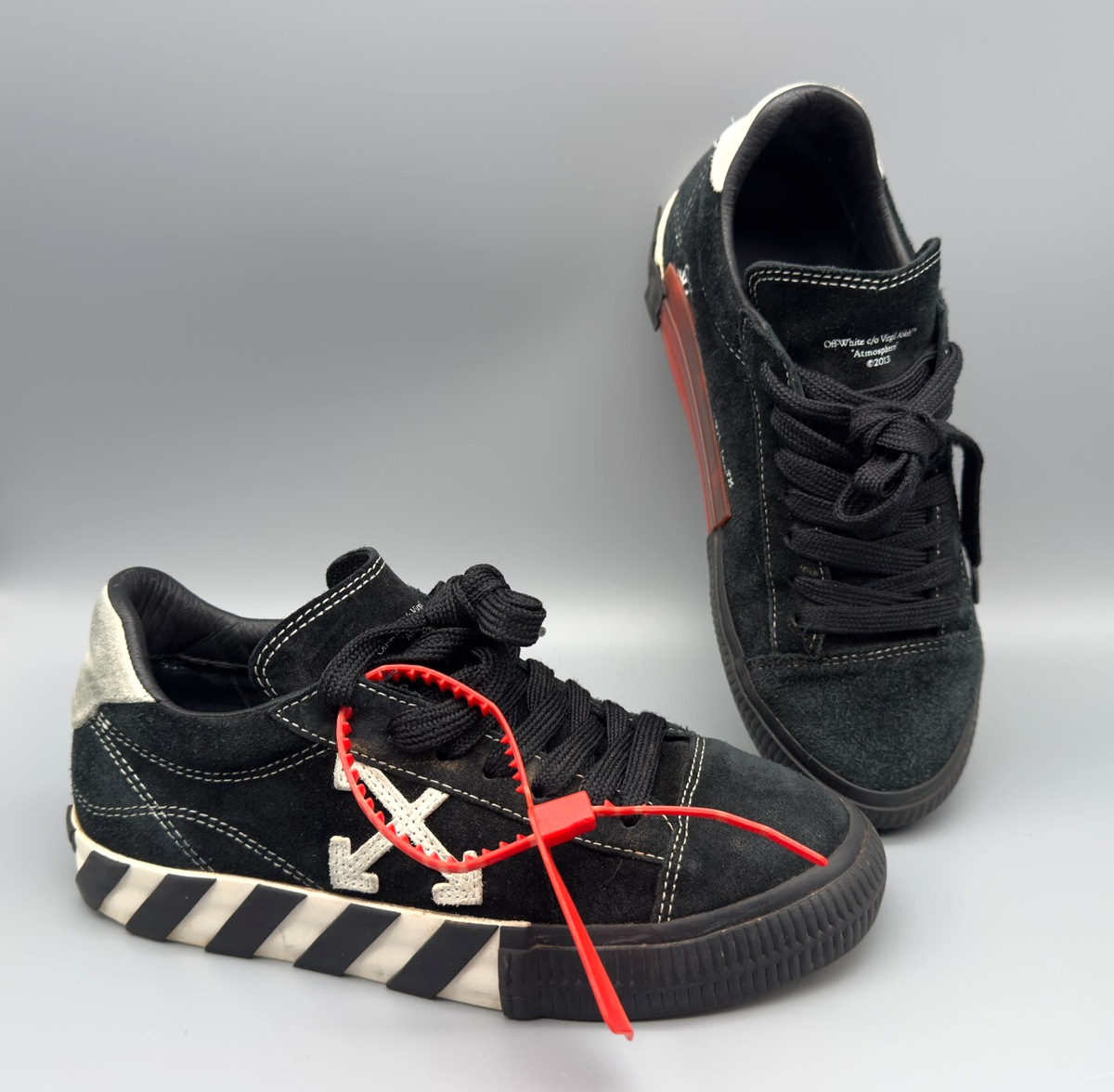 Off-White Vulcanized Sneaker Suede This That Virgil Abloh Atmosphere 2013  Sz 37