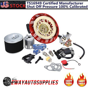 Recoil Pull Carburetor  Starter Ignition Coil Kit For Honda GX340/GX390 11&13HP 
