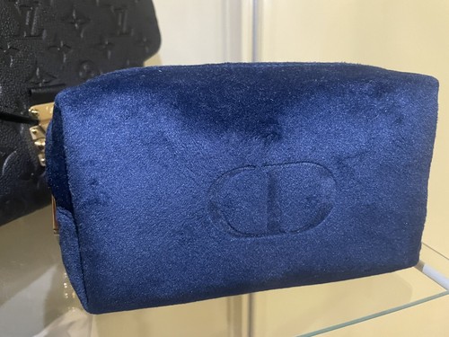 DIOR Beaute blue pouch velvet cosmetic 