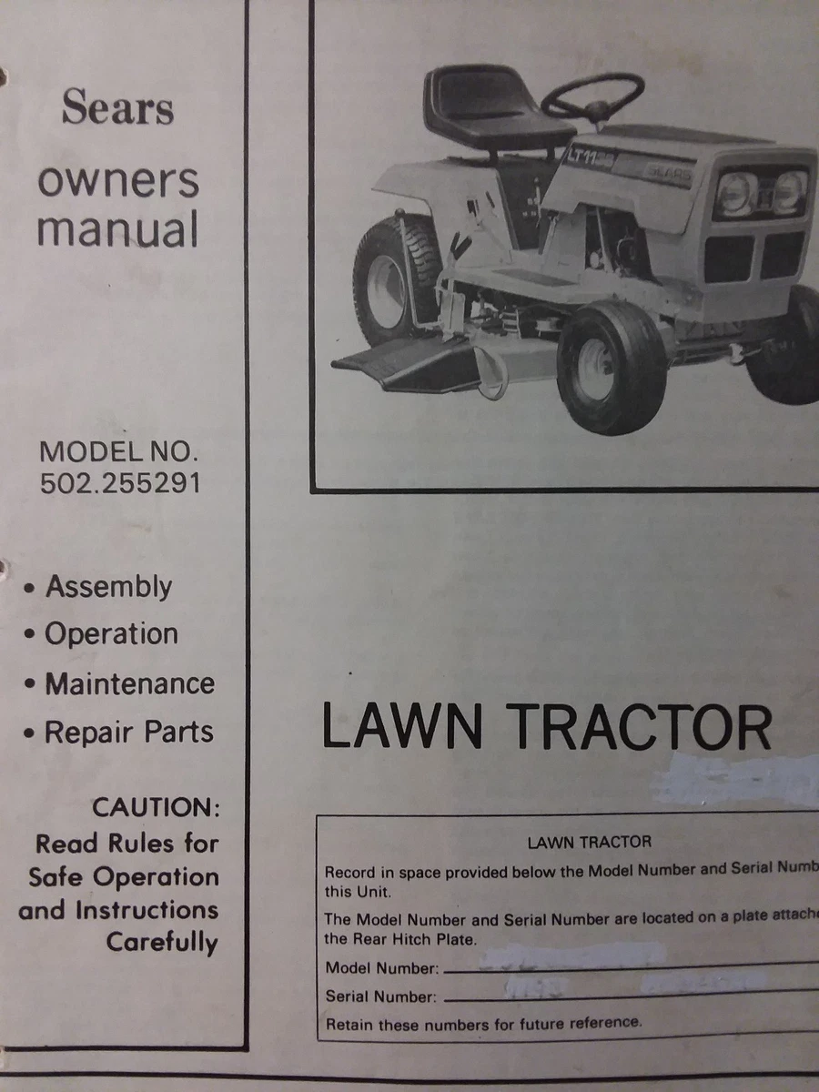 Murray riding lawn mower sales manual