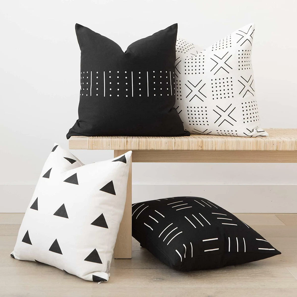 Woven Nook Decorative Throw Pillow Covers 100 Cotton Canvas
