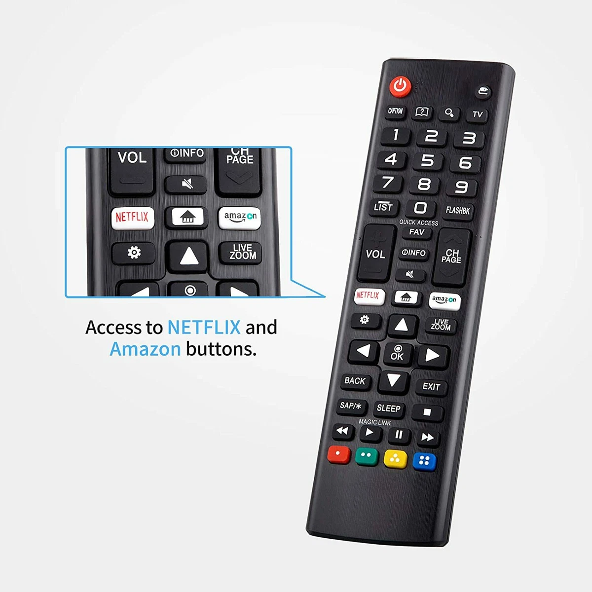 Universal Remote Control for LG Smart TV, All Models LCD LED 3D HDTV Smart  TVs AKB75095307 AKB75375604 AKB74915305