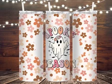 Retro Spooky Season Metal Tumbler, halloween tumbler, retro tumbler, reusable