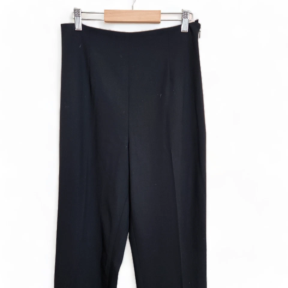 Брюки шерстяные эластичные Ralph Lauren Black Label размер 10 плоские передняя сторона на молнии - Изображение 2 из 4