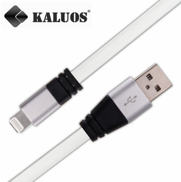Original Kaluos Flat Lightning Cable for iPhone 7 6 5S 5C iPad Charging & Data Sync