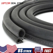 10ft/3m Auto Seal Strip Rubber Weather Door Window Trunk Lock Hood Edge Trim
