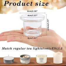 Tealight Candle Holder Set Of 12 Glass Votive Candle Holders Clear Tea Light New