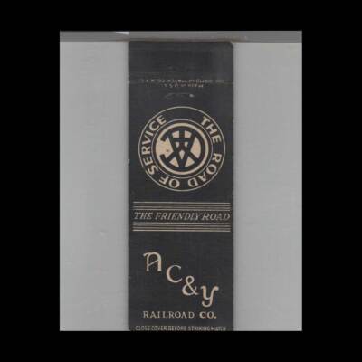 Matchbook Cover Railroad AC&Y Railway Akron, Canton & Youngstown Railway