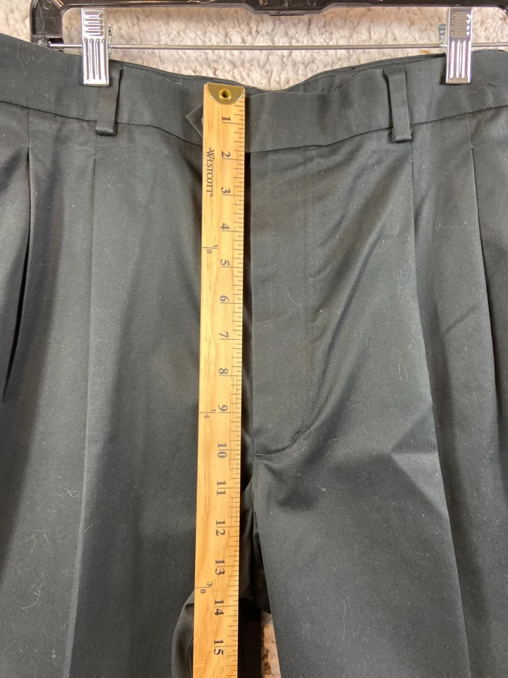 Calça masculina John W. Nordstrom w100% algodão supima preta plissada algemada 38W 30L - Imagem 3 de 4