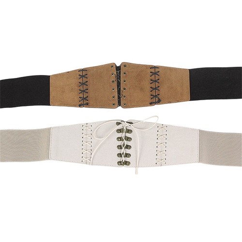 Women Wide Suede Stretch Waist Belt Elastic Corset Dress Waistband XP24171 - Picture 6 of 16
