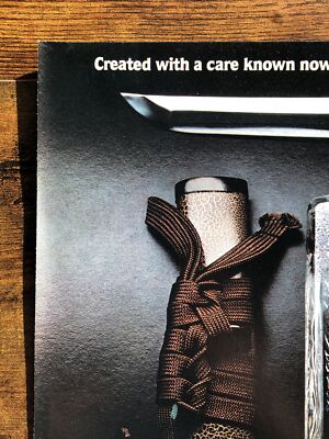 1981 Suntory Banzai Vodka PRINT AD Samurai Sword VTG 1980s Care