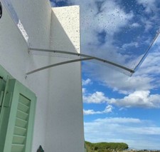 Tettoia Pensilina in ferro acciaio inox con policarbonato comp.  modello Dorico 
