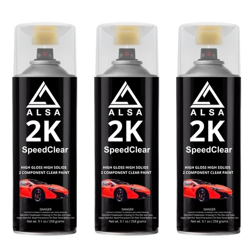Genuine Alsa 2K Speed Clear – 2K Clear Can - Speed Clear Coat (Pack of 3)