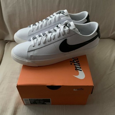 Nike Blazer Low Leather White Black Sail Brand New Size 9 5 100 Authentic Ebay