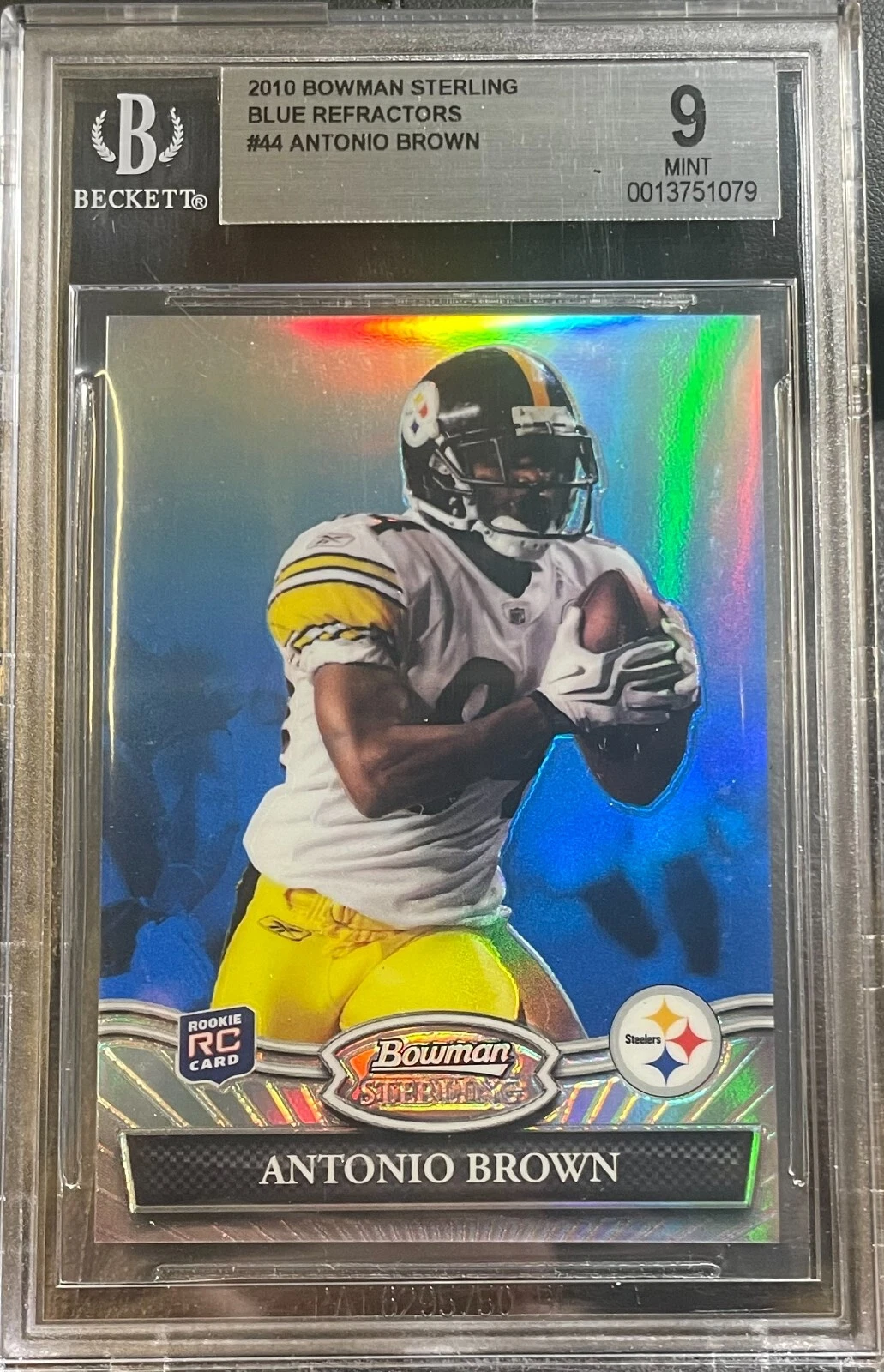 Antonio Brown Bowman Sterling #44 Blue Refractor