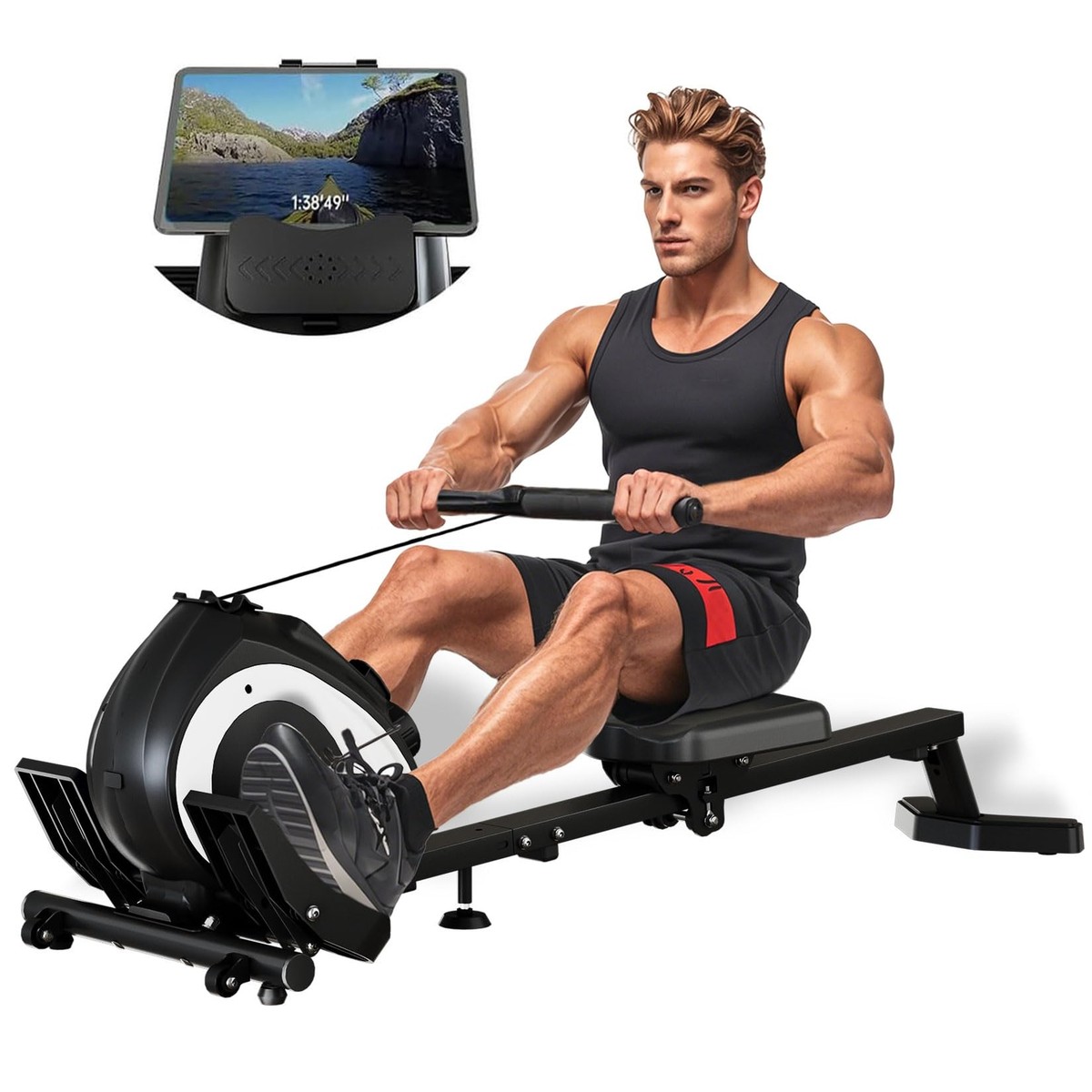 Training Machines Multi Gym Klarna Elastic Cord Rowing Machine