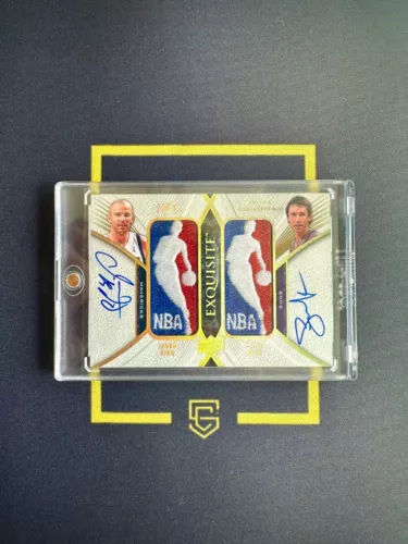 2008-09 UD Exquisite Dual Logoman Patch Auto 1/1 # Jason Kidd & Steve Nash FCAK