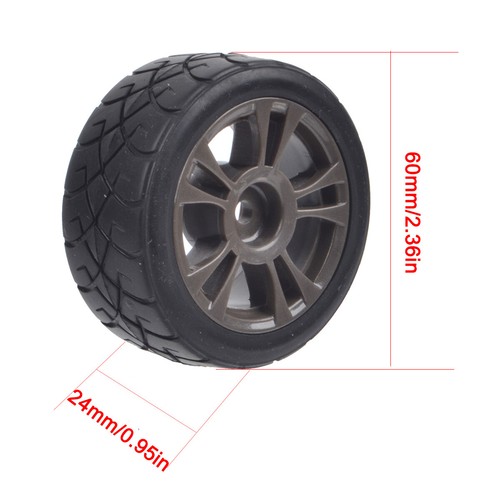 RC Rubber Tires M-Chassis Wheels for Tamiya Mini Cooper M-05 M-06 M-07 M-08 MB01 - Picture 2 of 8