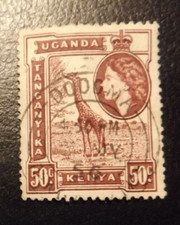 1950s KENYA UGANDA & TANGANYIKA (KUT)  ====    GIRAFFE = AFRICA = FREE POSTAGE