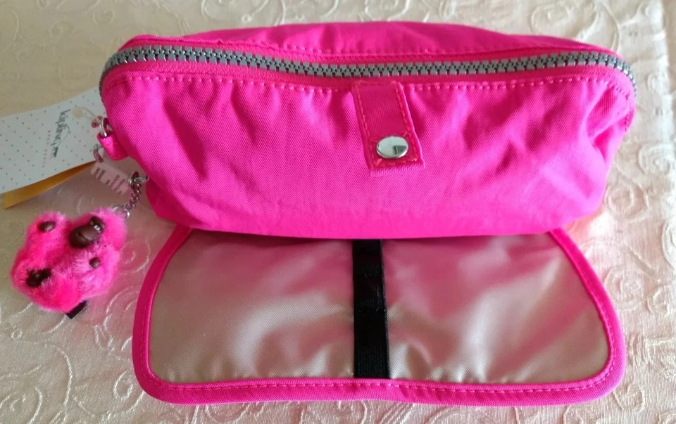 NUEVO CON ETIQUETAS Kipling Wolfe Bolsa para Lápices Estuche Suave Metálico Estampado Floral Sólido - Nuevo Añadido Foto 3 de 4