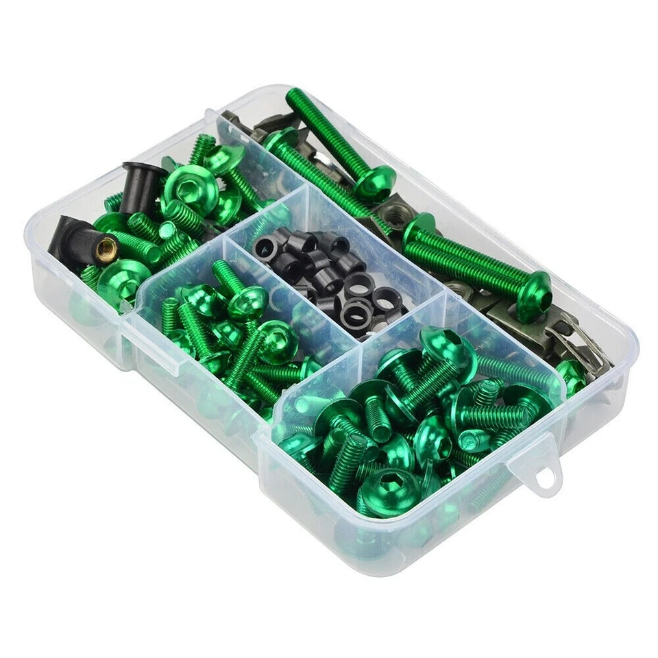 Kit de tornillos de perno de carenado verde para Ninja 400 650 300 Z1000 Z750 Z650 Z400 Z900 6R Foto 2 de 2