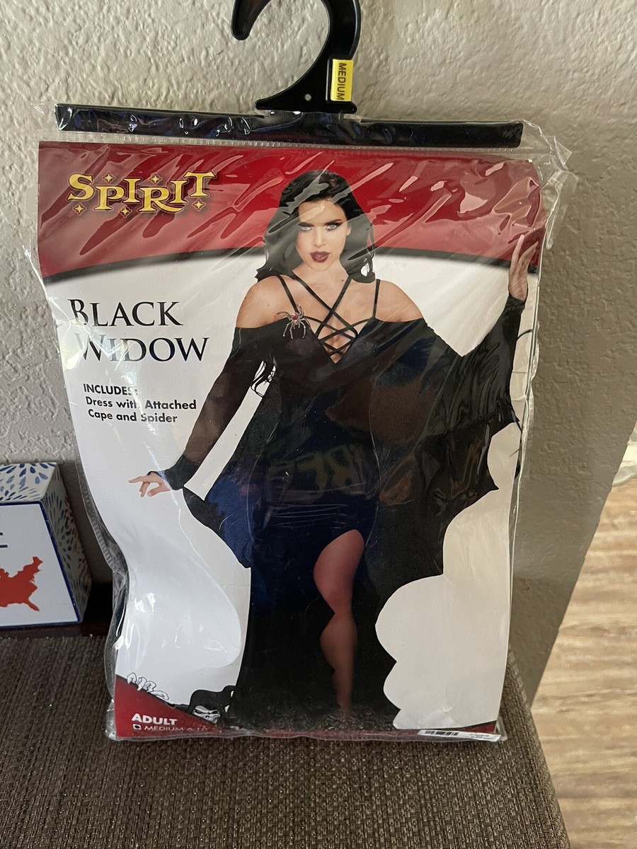 Spirit Halloween Black Widow Costume In Womens Size 6-10 Medium Very Good!