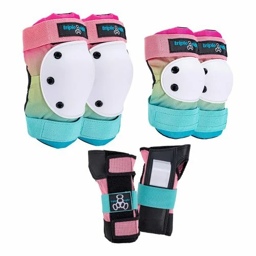 Triple 8 Saver Series 3 Pack Safety Pads Knee Elbow Wrist - Shaved Ice