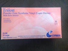 TRILON POWDER FREE SYNTHETIC VINYL GLOVES-XL-CYPRESS MEDICAL PRODUCTS
